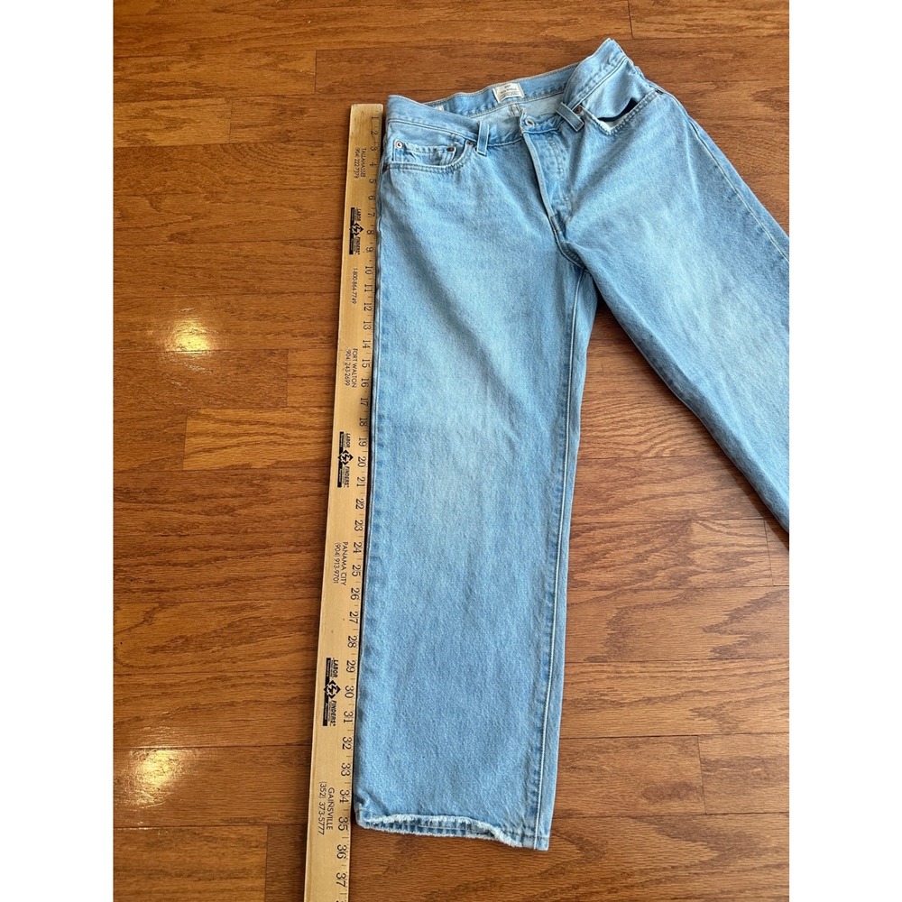 Levis 501 90s Ankle Jeans Light Wash Straight Leg W26 L27 5-pocket Button Fly - Picture 9 of 9